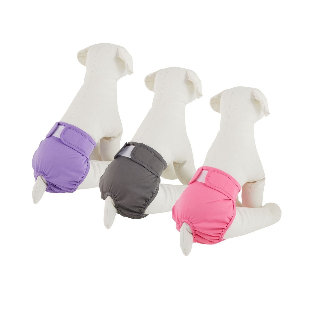 SET of 3 Top Paw® Female Washable Dog Diapers; Size L
